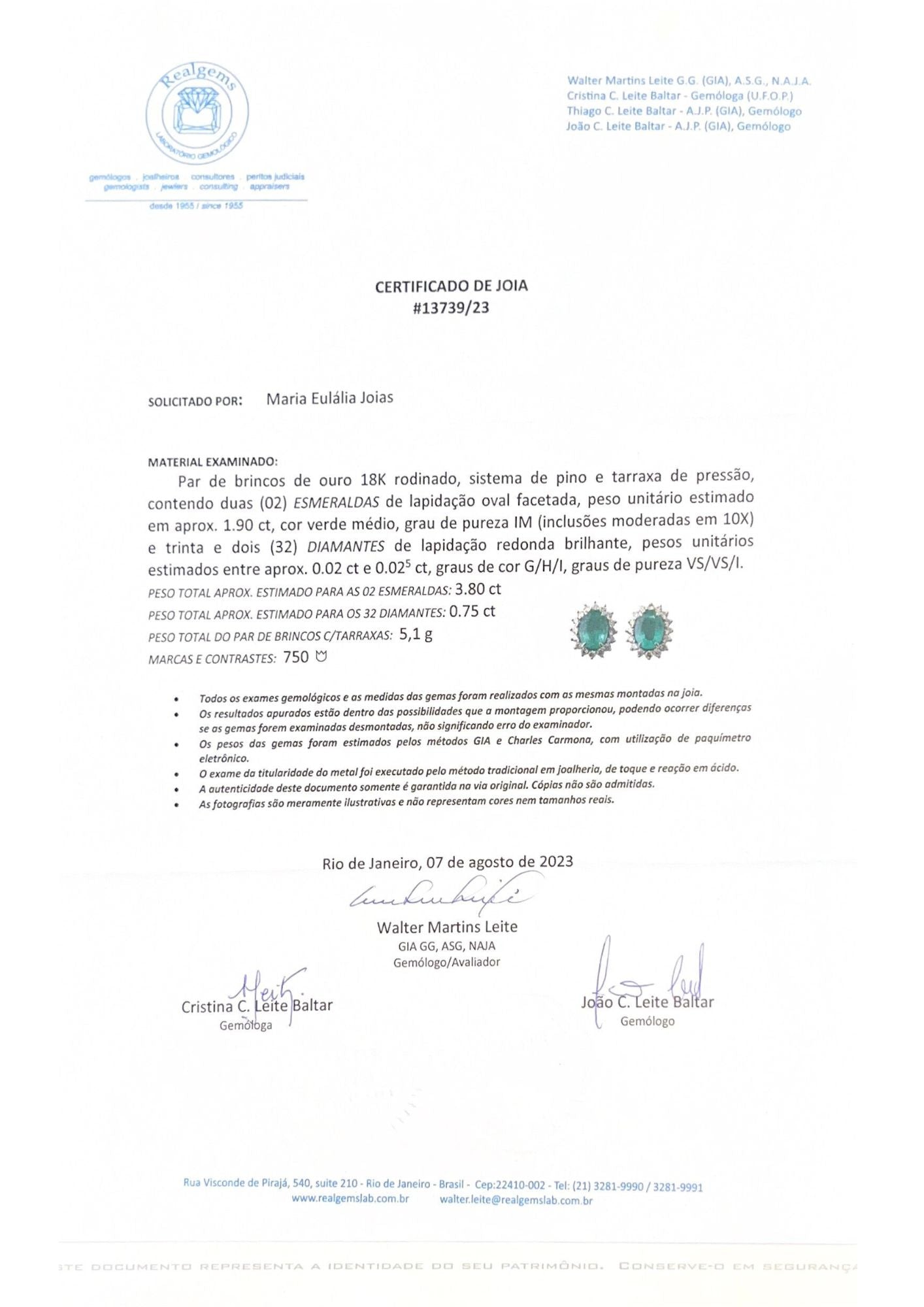 Brinco Maracanã de Esmeralda | 375