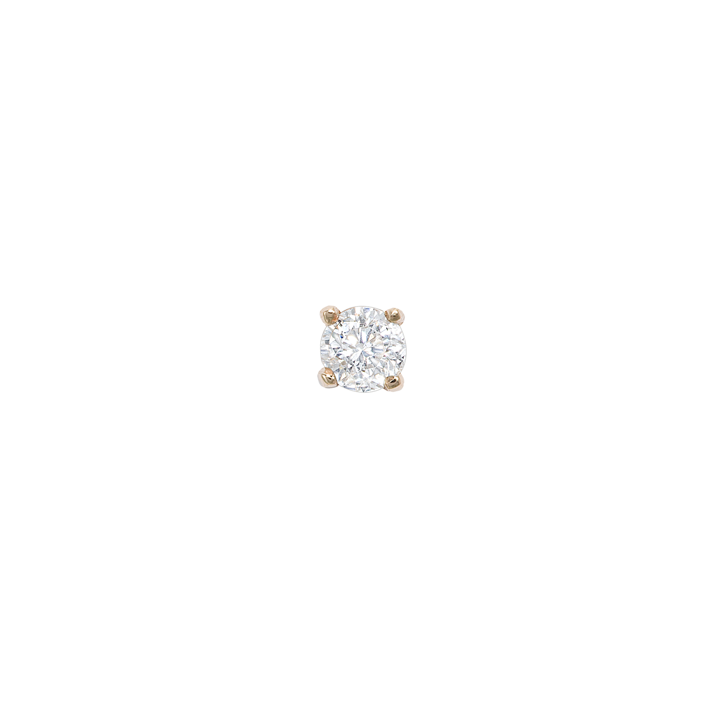 Stud Brilhante M | Brilhante e Ouro Champanhe