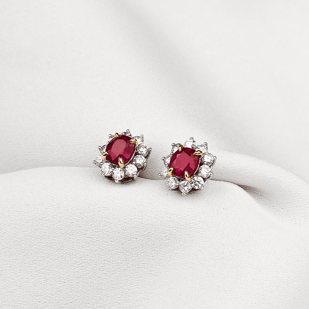 Brinco Maracanã de Rubi 132 | Rubi e Brilhantes