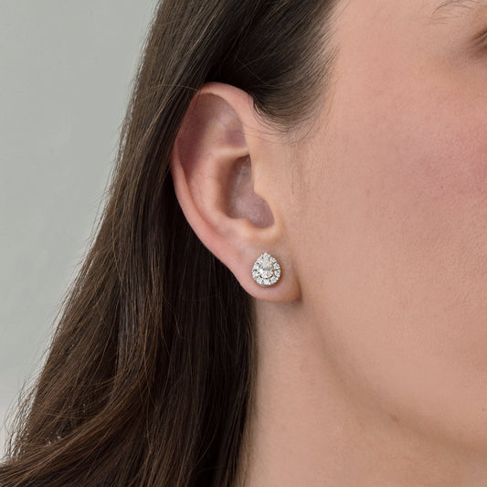 Brinco Époque | Diamante e Ouro Branco