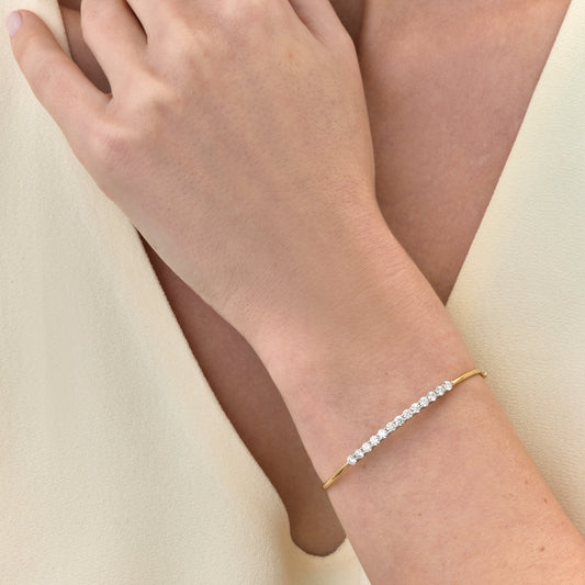 Pulseira Dorée | Brilhantes e Ouro Amarelo