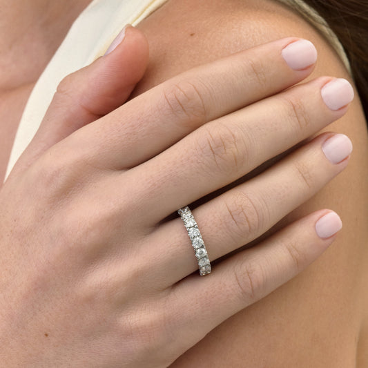 Meia-Aliança Blanc 3.5 | Ouro Branco e Brilhantes