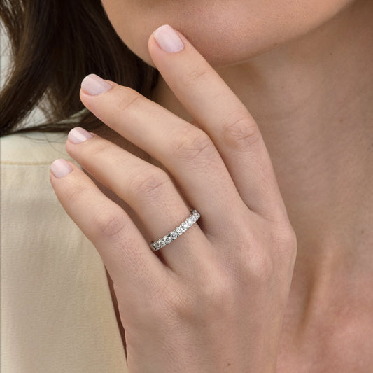 Meia-Aliança Blanc 2.2 | Ouro Branco e Brilhantes