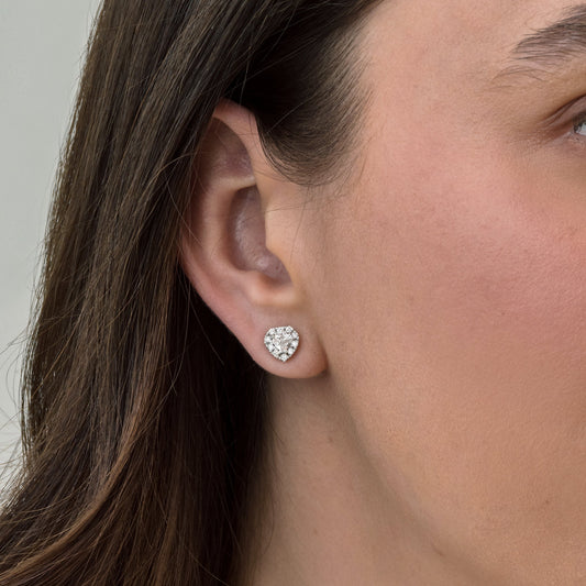 Brinco Aimé | Diamante e Ouro Branco