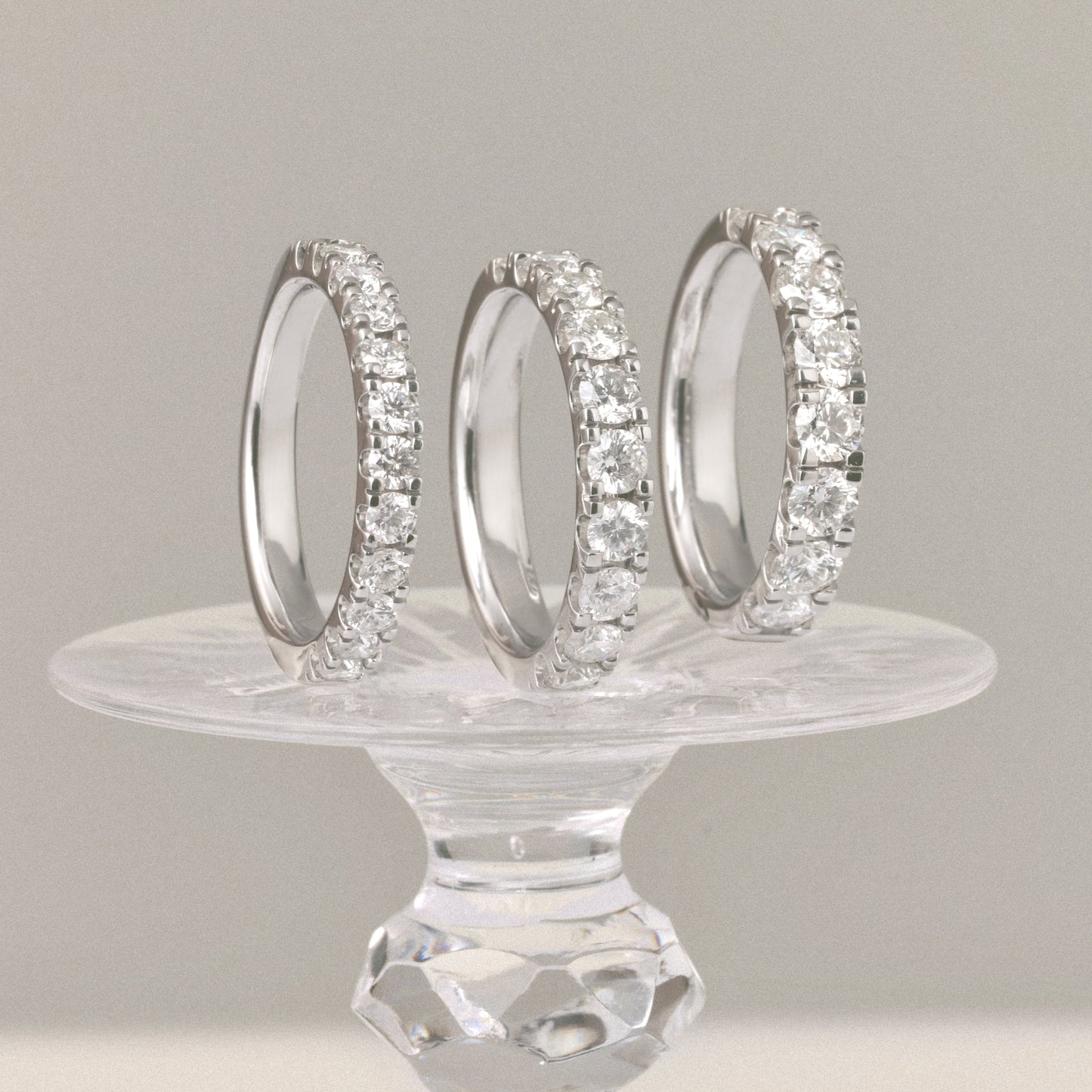 Meia-Aliança Blanc 3.5 | Ouro Branco e Brilhantes