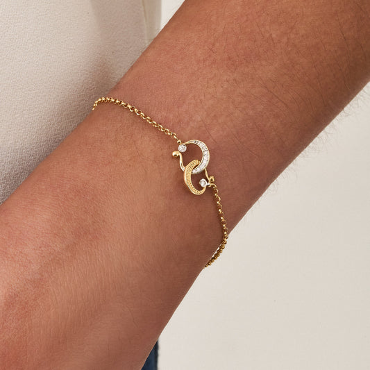Pulseira Alsur | Ouro Amarelo e Brilhantes
