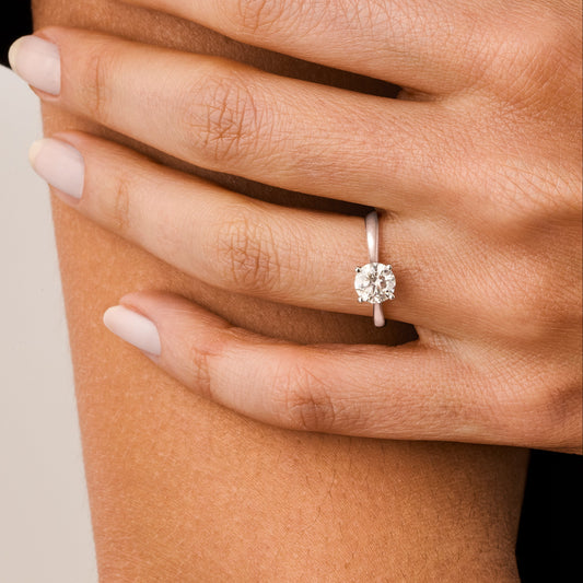 Anel Éclat 101 | Diamante e Ouro Branco