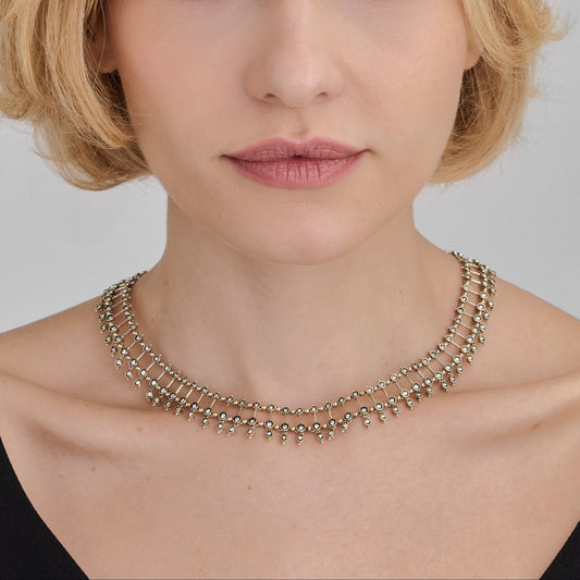 Colar Miraggio | Brilhantes e Ródio Negro