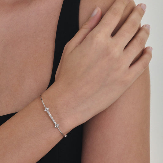 Pulseira Royal | Brilhantes e Ouro Branco