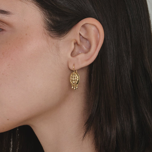 Brinco Alençon | Ouro Amarelo e Brilhantes