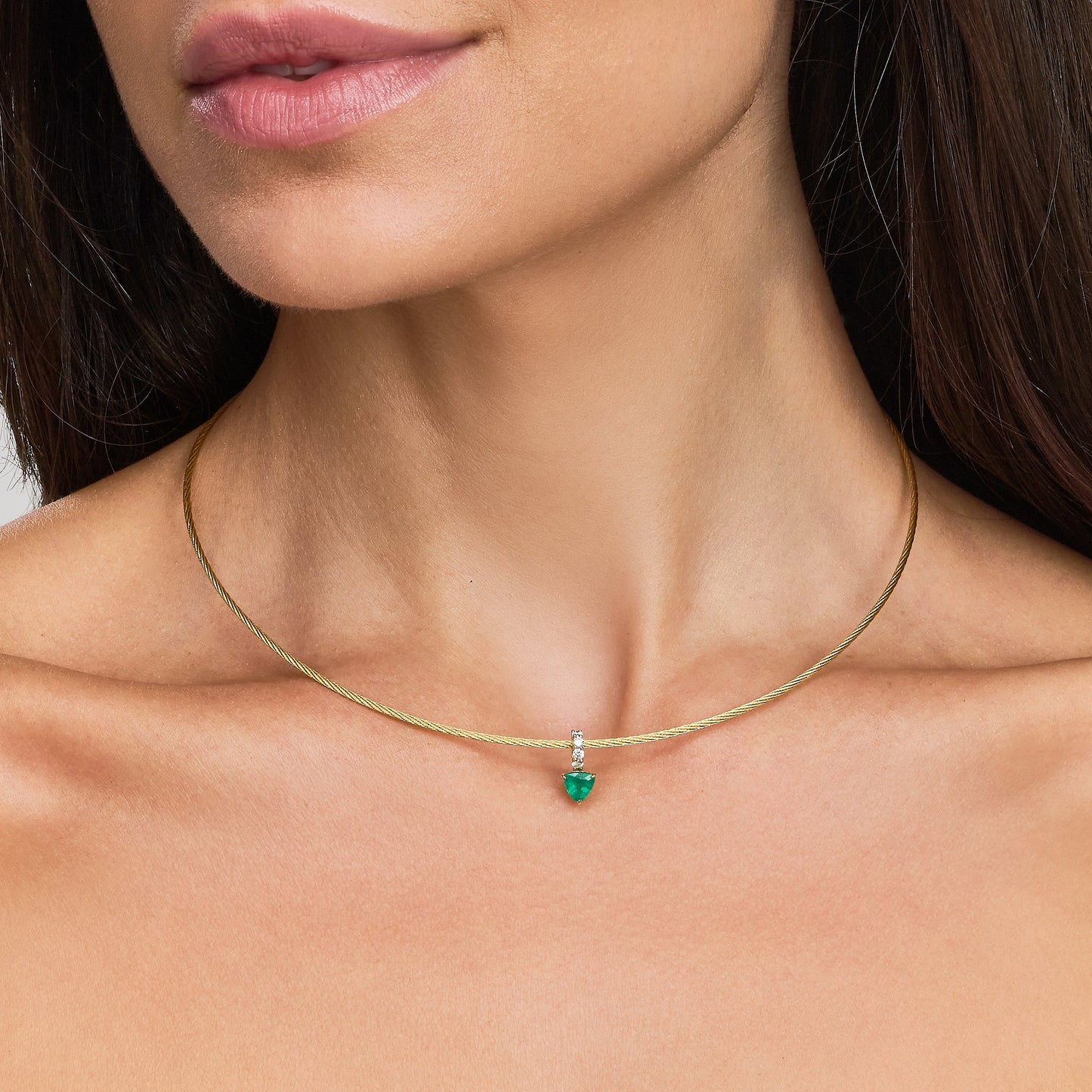 Pingente Bourbon | Esmeralda e Brilhantes