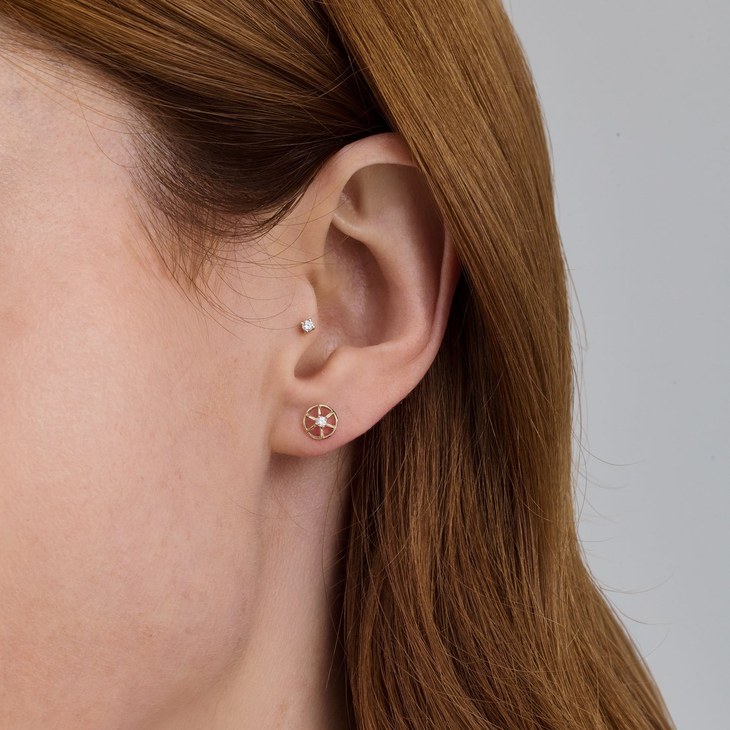 Stud Airy | Ouro Champanhe e Brilhante