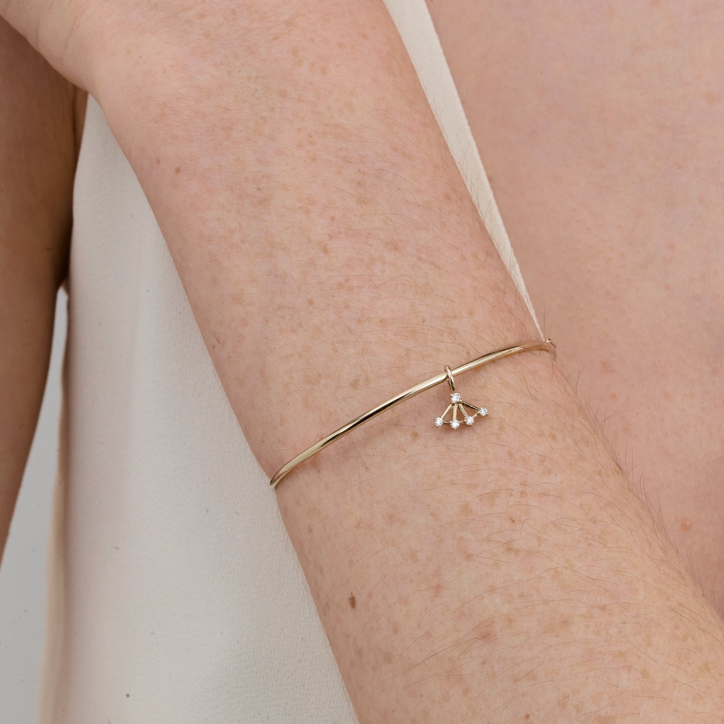 Pingente Soleil | Brilhantes e Ouro Champanhe