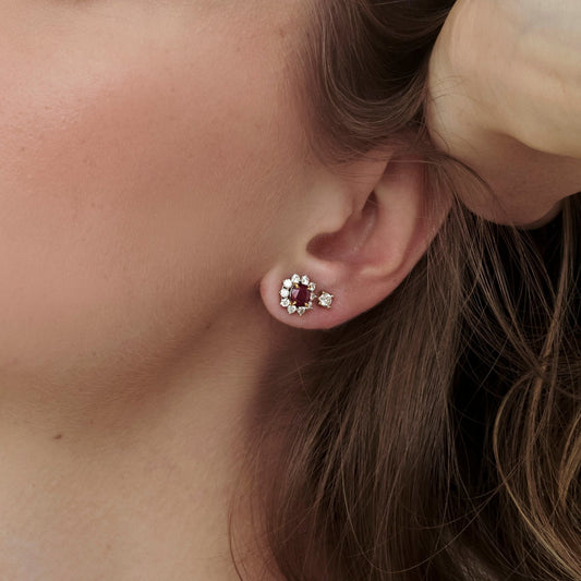 Brinco Maracanã de Rubi 132 | Rubi e Brilhantes