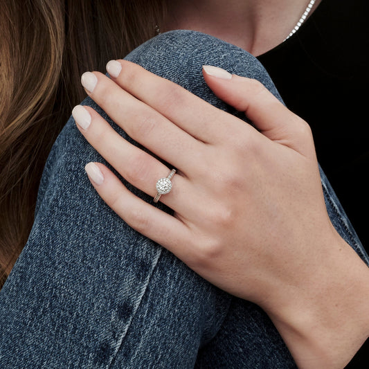 Anel de Diamante 050 | Diamantes e Ouro Branco