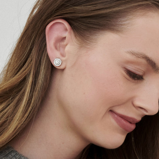 Brinco Tiffany | Brilhantes e Ouro Branco