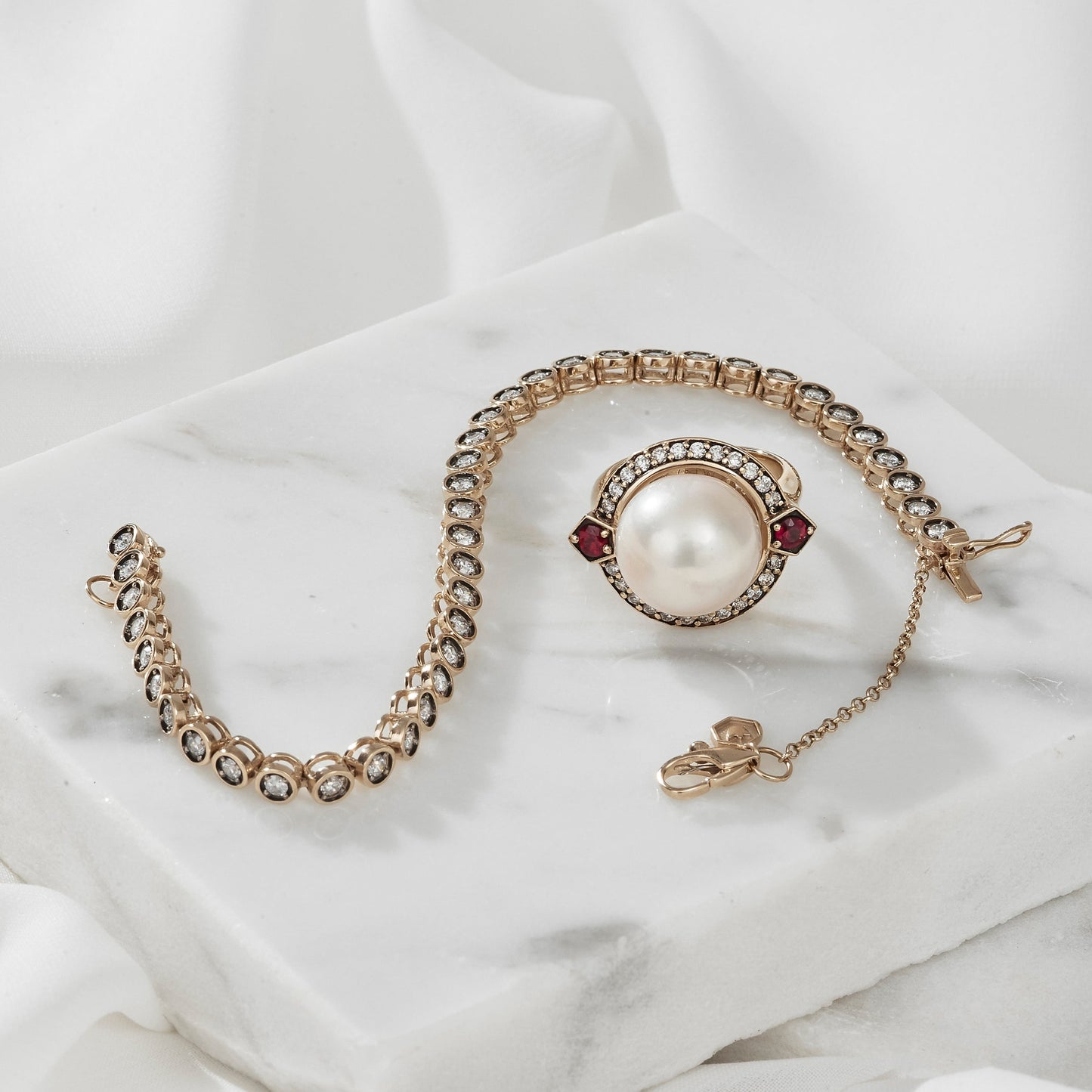 Riviera L'Odalisque | Brilhantes e Ródio Negro