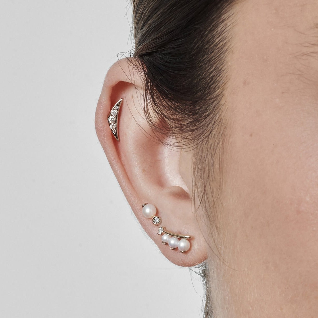 Stud Mu | Brilhantes e Ródio Negro