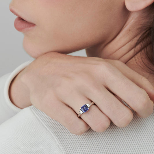 Anel de Tanzanita 120 | Tanzanita e Diamantes