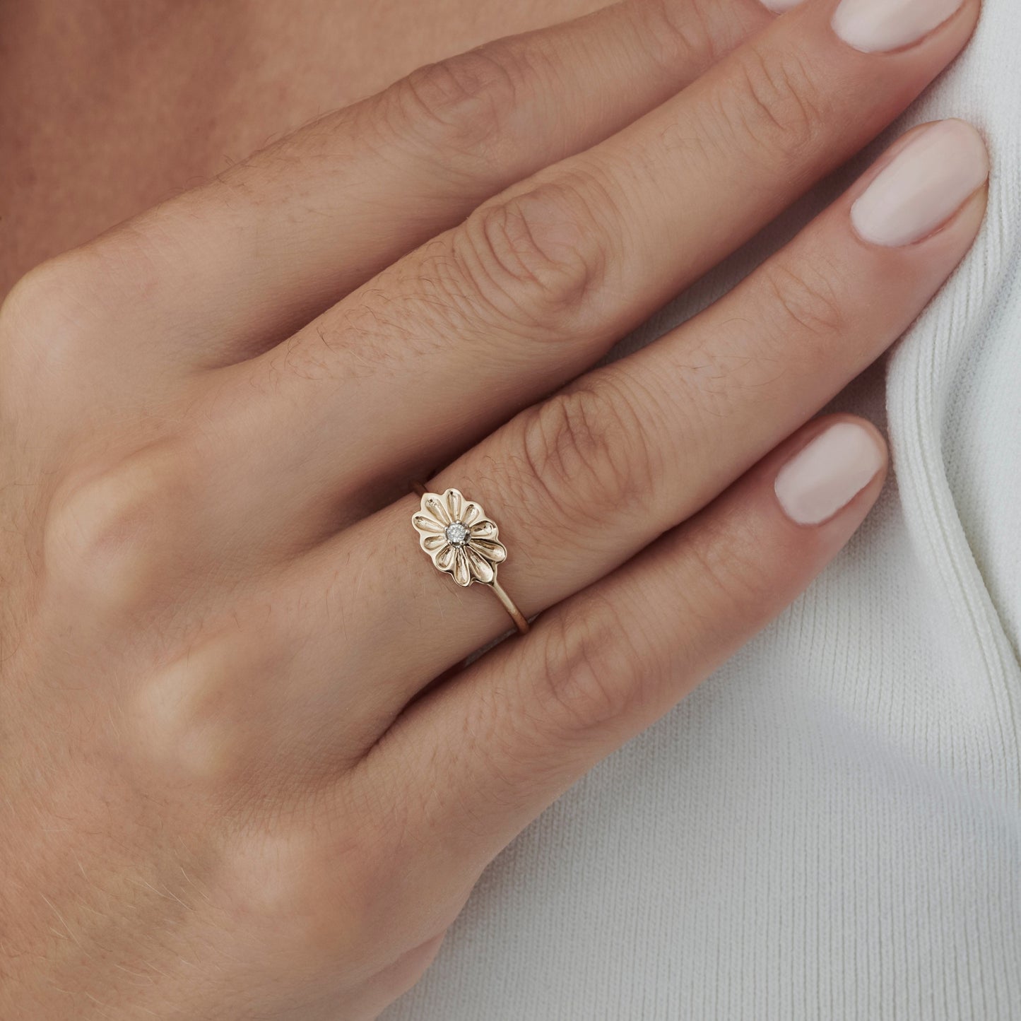 Anel Pitti | Ouro Champanhe e Brilhante