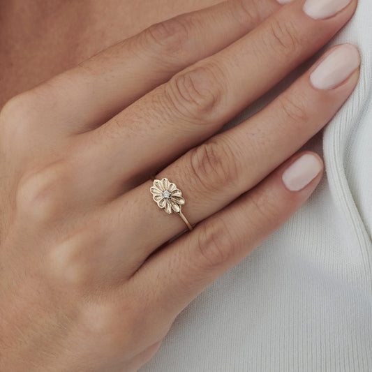 Anel Pitti | Ouro Champanhe e Brilhante