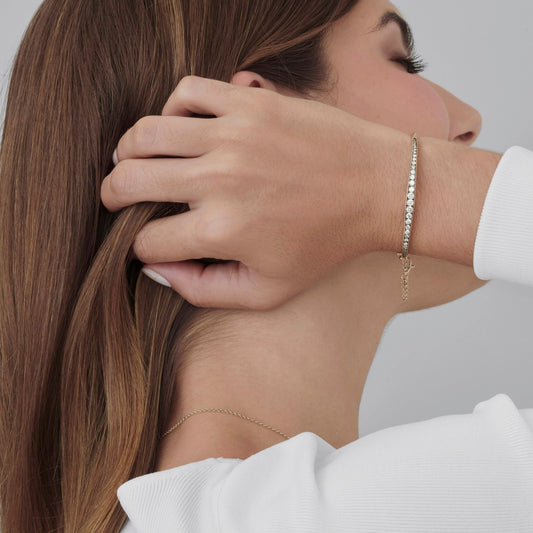 Pulseira Sigma | Brilhantes e Ródio Negro