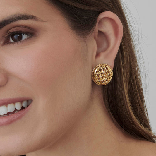 Brinco Tulle | Ouro Amarelo e Brilhantes