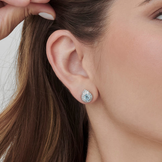 Brinco Santa Rosa | Águas-marinhas e Brilhantes