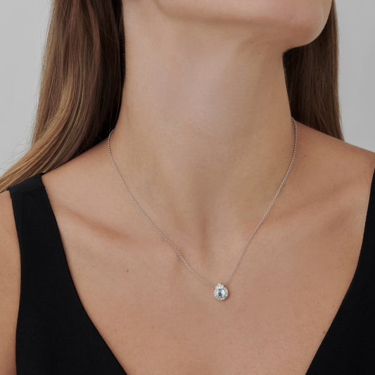 Colar Santa Rosa | Água-marinha e Brilhantes