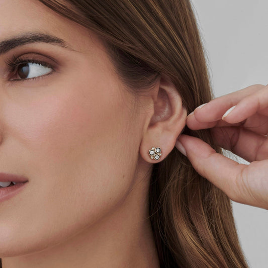 Brinco Três Marias | Ródio Negro e Brilhantes