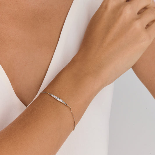 Pulseira Mu | Ródio Negro e Brilhantes