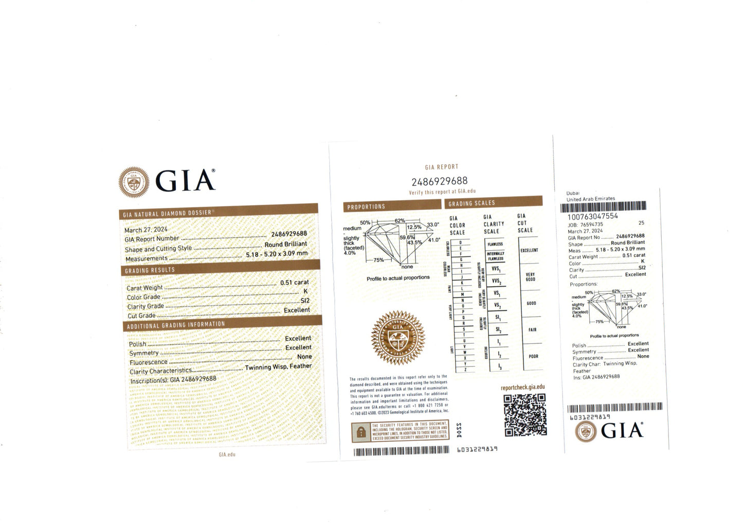 Anel Três Pedras 051 | Diamantes e Ouro Branco