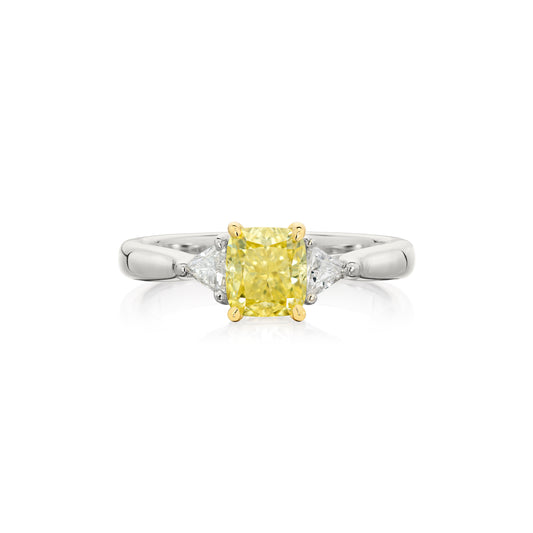 Anel Jour | Diamante Fancy Yellow e Brilhantes