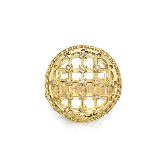 Anel Tulle | Ouro Amarelo e Brilhantes