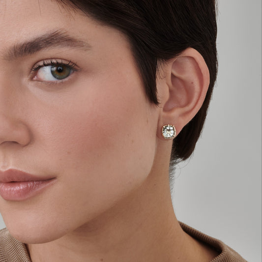 Brinco Rondó | Prasiolitas e Ouro Champanhe