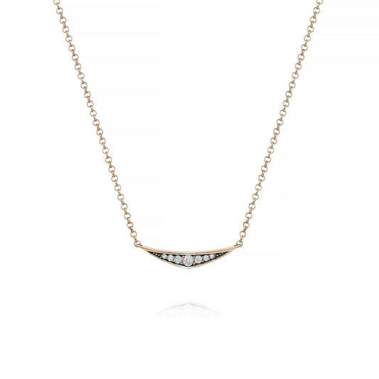 Colar Mu Petit | Brilhantes e Ródio Negro