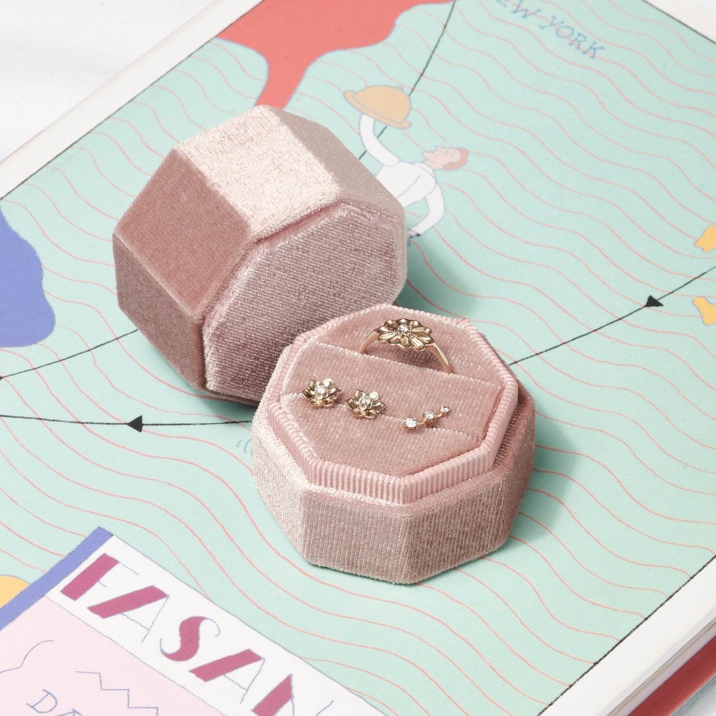 Anel Pitti | Ouro Champanhe e Brilhante