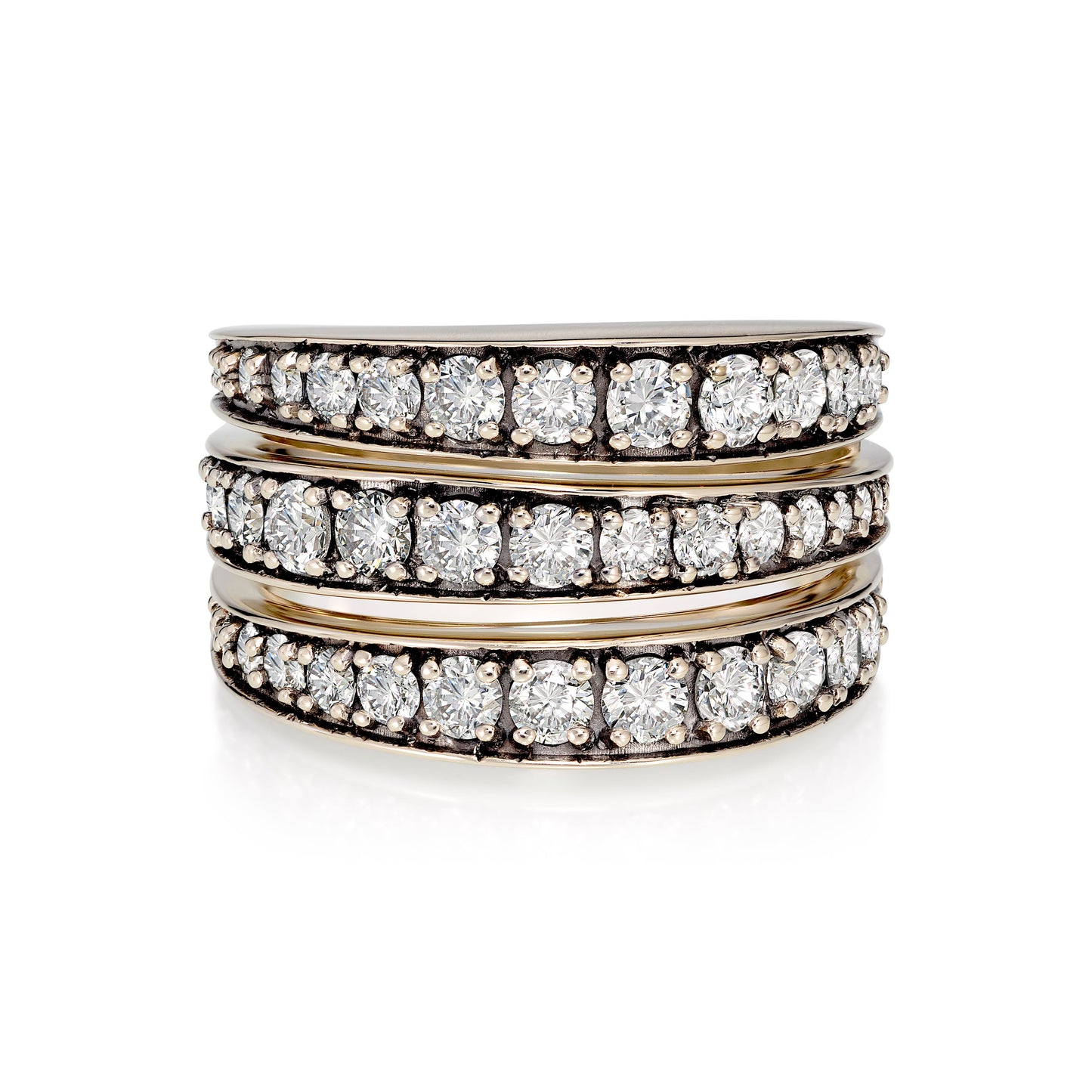 Anel Zeta | Ródio Negro e Brilhantes