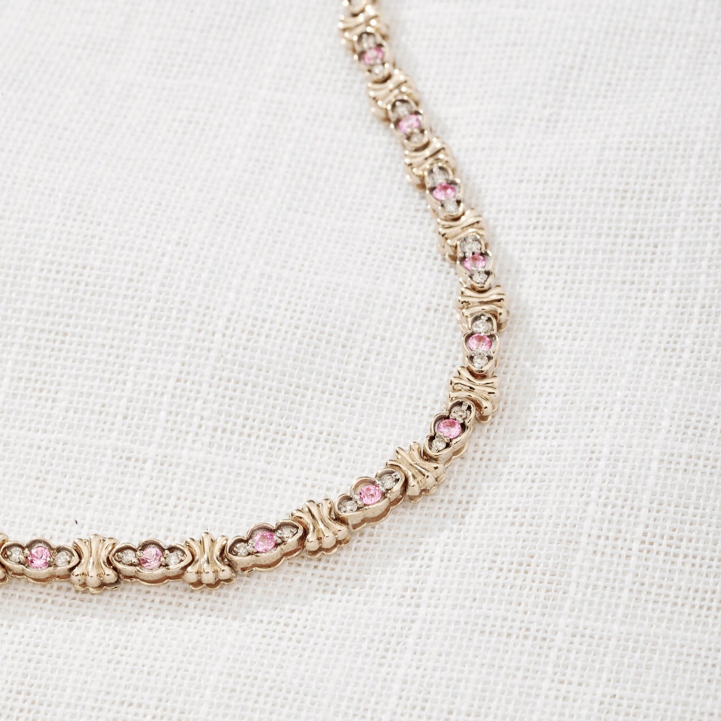 Riviera Louis XVI | Safiras Rosas e Brilhantes