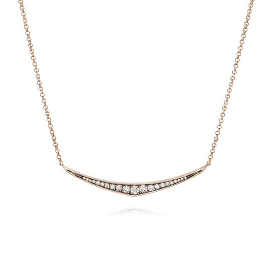 Colar Mu | Brilhantes e Ródio Negro