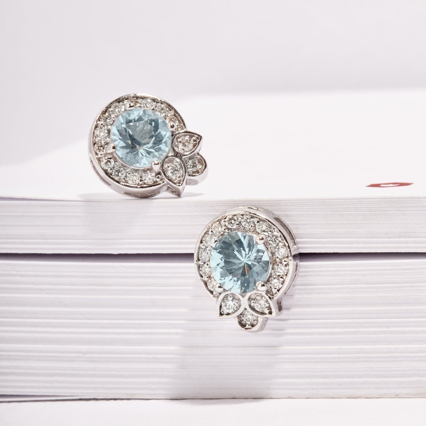 Brinco Santa Rosa | Águas-marinhas e Brilhantes