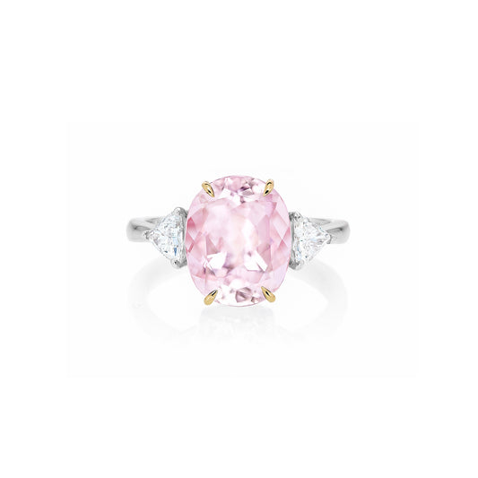 Anel Aurore | Kunzita e Diamantes