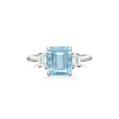 Anel Claire | Água-Marinha e Diamantes