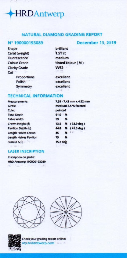 Anel Éclat 151 | Diamante e Ouro Branco