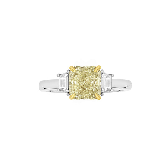 Anel Soleil | Diamante Fancy Yellow e Brilhantes