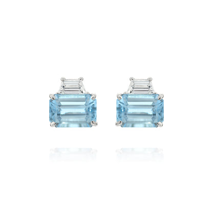 Brinco Claire | Água-Marinhas e Diamantes