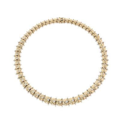 Colar Aurea | Ouro Champanhe e Brilhantes