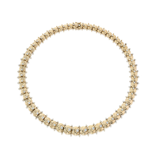 Colar Aurea | Ouro Champanhe e Brilhantes