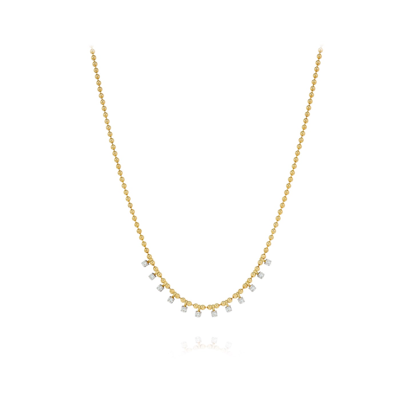 Colar Temps | Ouro Amarelo e Brilhantes