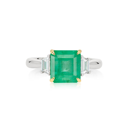 Anel de Esmeralda 204 | Esmeralda e Diamantes